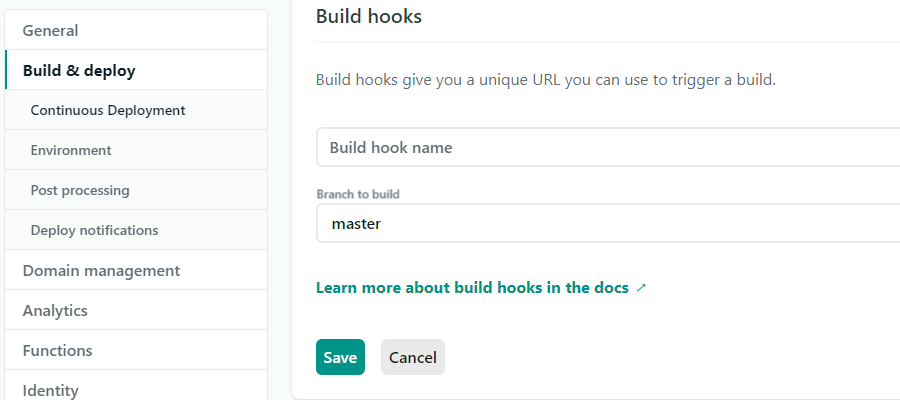 Build hook 追加
